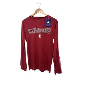 Champion Stanford University Long Sleeve Shirt Men’s Small Cardinal Red NWT
